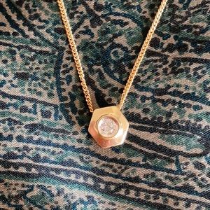 Diamond pendant with 18” chain, 14k